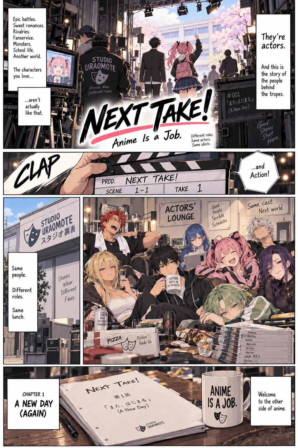Preview of the NEXT TAKE! introduction page
